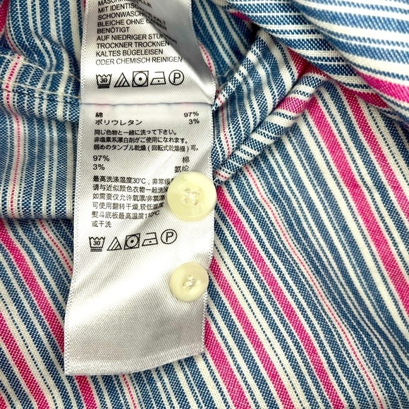 Tommy‎ Bahama Reef Point Button Down | Blue/Pink Stripe | Size L - Picture 6 of 6
